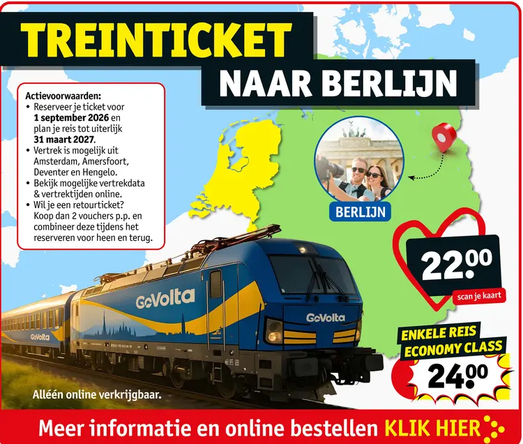 Aanbieding: Treinticket naar berlijn