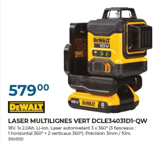 Offre: Laser multilignes vert dcle34031d1-qw