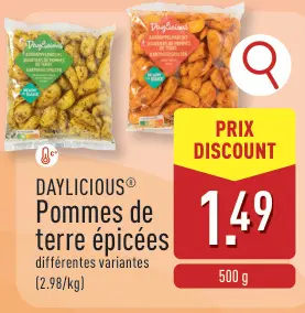 Offre: DAYLICIOUS® Pommes de terre épicées