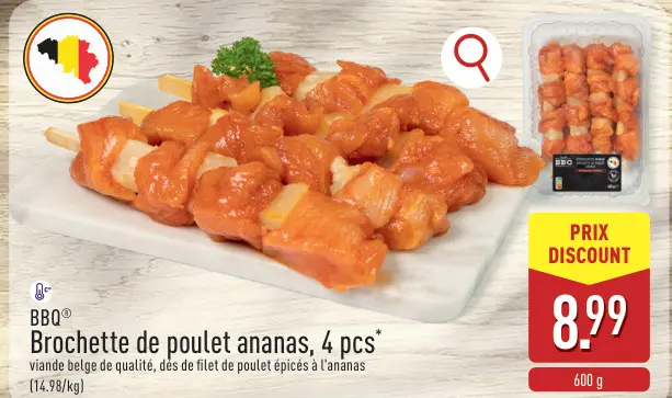 Offre: Brochette de poulet ananas