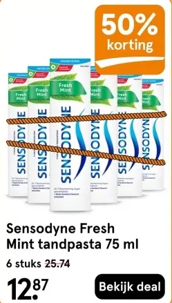Aanbieding: Sensodyne Fresh Mint tandpasta