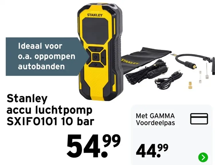 Aanbieding: Accu luchtpomp SXIFO101 10 bar