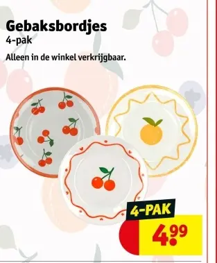 Promotie: Gebaksbordjes