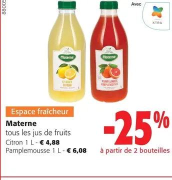 Offre: Materne tous les jus de fruits