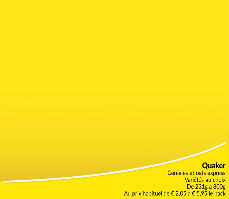 Offre: Céréales et oats express