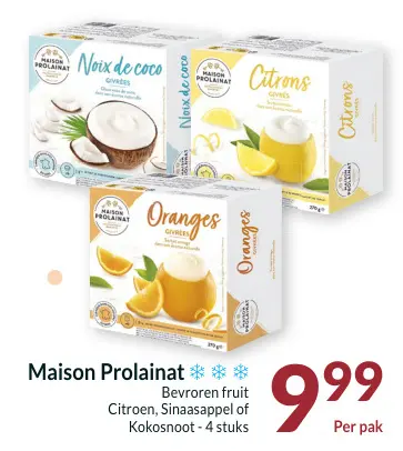 Promotie: Bevroren fruit Citroen, Sinaasappel of Kokosn