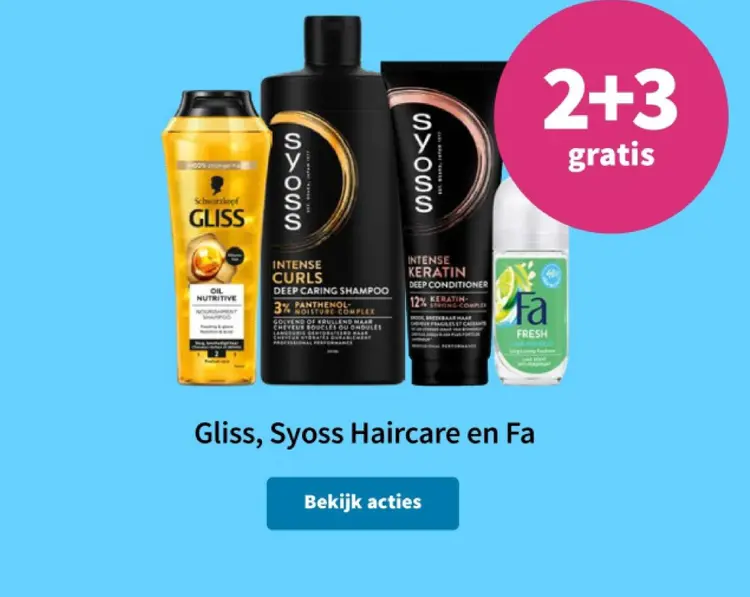 Promotie: Gliss, Syoss Haircare en Fa