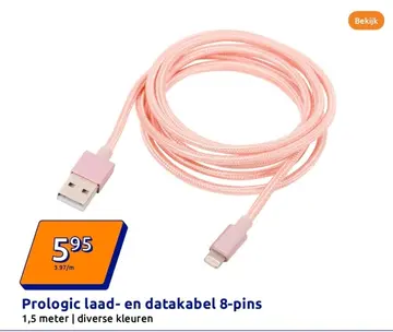 Aanbieding: Prologic laad- en datakabel 8-pins