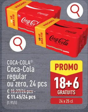 Offre: Coca-Cola regular ou zero