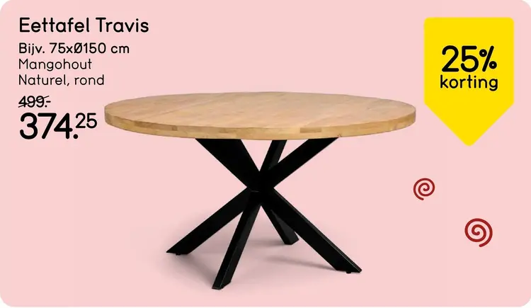 Aanbieding: Eettafel Travis