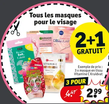 Offre: Tous les masques pour le visage