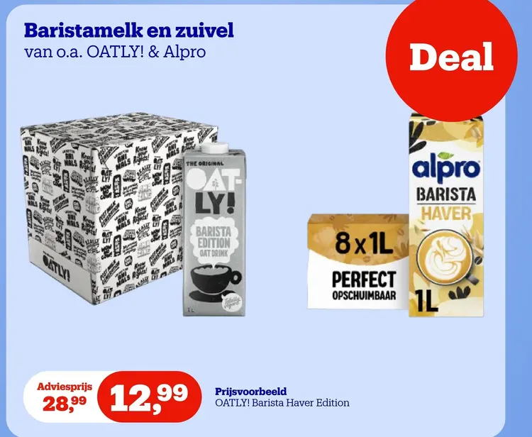 Aanbieding: Baristamelk en zuivel
