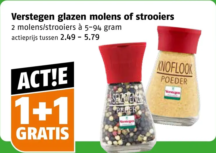 Aanbieding: Glazen molens of strooiers