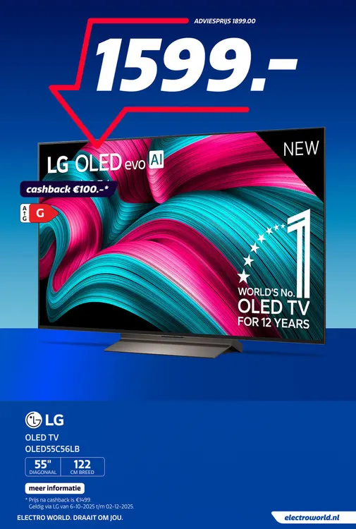 Aanbieding: LG OLED 4K 55C56LB (2025)