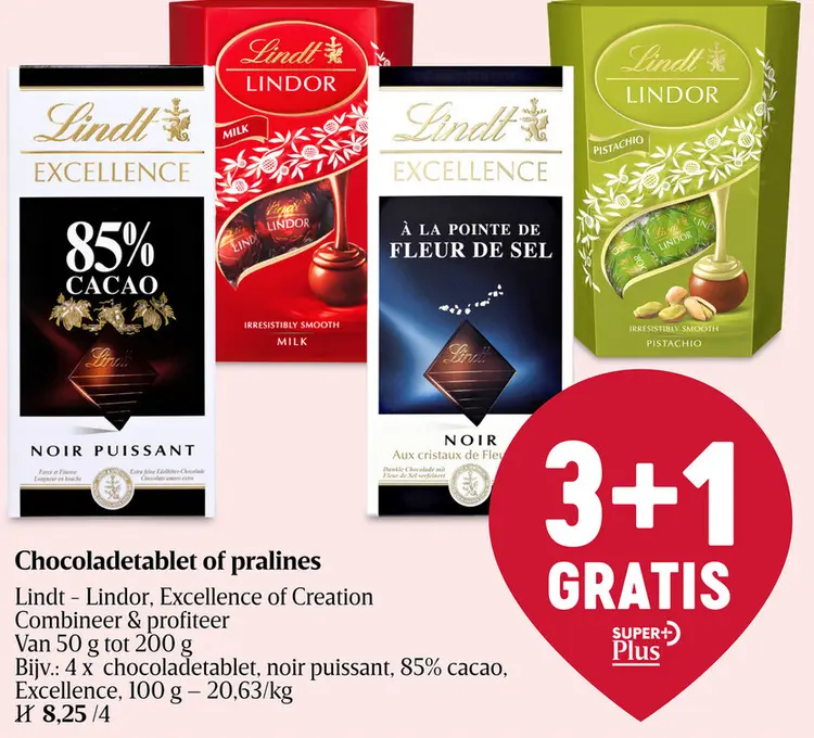 Aanbieding: Chocoladetablet of pralines