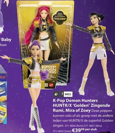 Aanbieding: K-Pop Demon Hunters HUNTR/X ‘Golden’ Zingende Rumi, Mira of Zoey