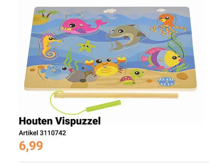 Aanbieding: Visspel Hout, 30x22cm