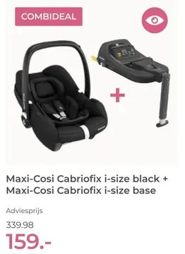 Aanbieding: Maxi-Cosi Cabriofix i-size black + Maxi-Cosi