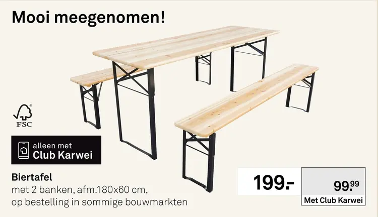 Aanbieding: Biertafel