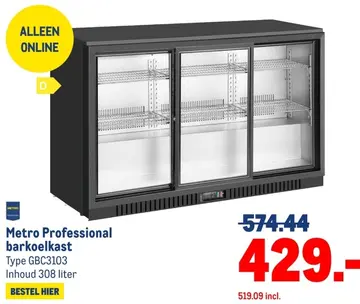 Aanbieding: Metro Professional barkoelkast