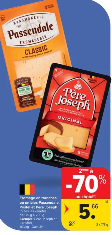 Offre: Fromage en tranches ou en bloc Passendale