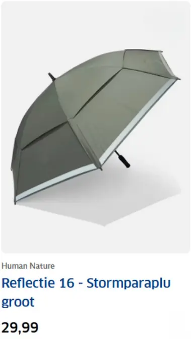 Aanbieding: Human Nature Reflectie 16 - Stormparaplu groot