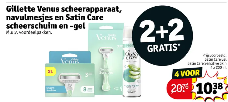 Aanbieding: Scheerapparaat, navulmesjes en scheerschuim en Satin Care scheerschuim en-gel