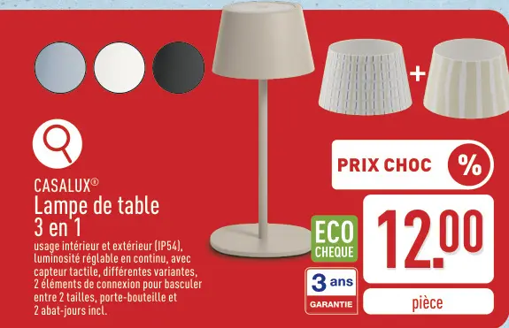 Offre: Lampe de table 3 en 1