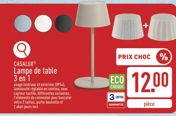 Offre: Lampe de t 3 en 1