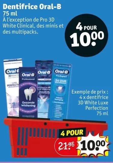 Offre: Dentifrice Oral-B