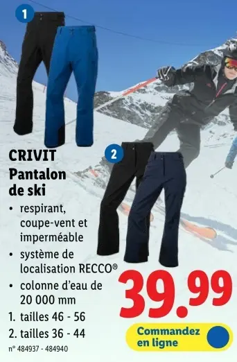 Offre: Pantalon de ski
