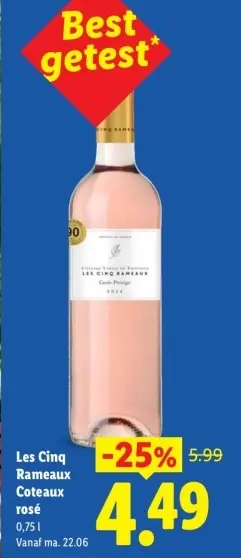 Aanbieding: Les Cinq Rameaux Coteaux rosé