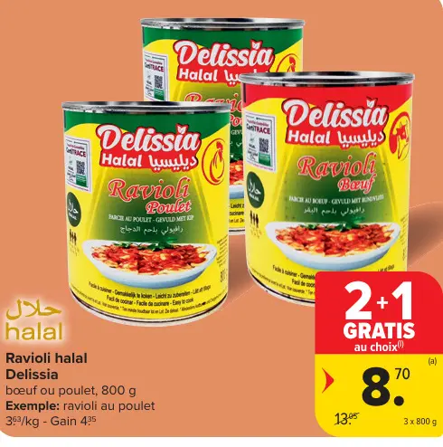 Offre: Ravioli halal