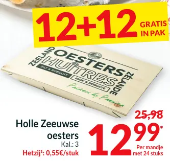 Promotie: Holle Zeeuwse oesters