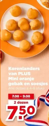 Mini oranje gebak en soesjes