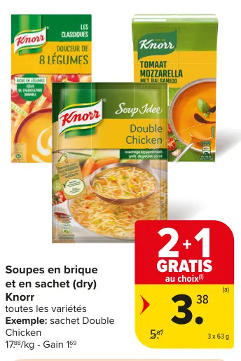 Offre: Soupes en brique et en sachet