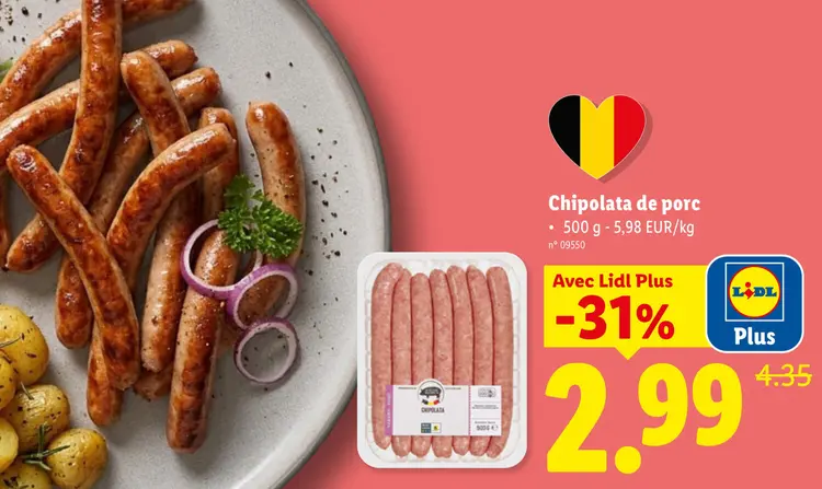 Offre: Chipolata de porc