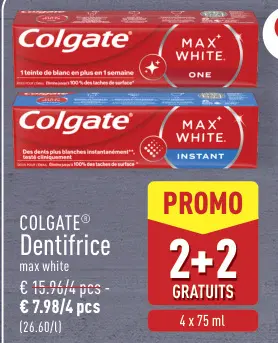 Offre: Dentifrice max white