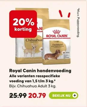 Aanbieding: Hondenvoeding 1,5 t/m 3kg