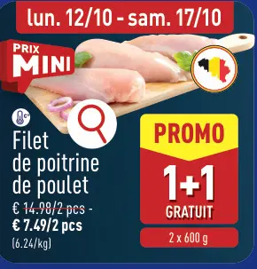 Offre: Filet de poitrine de poulet