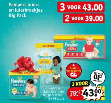 Aanbieding: Pampers luiers en luierbroekjes Big Pack