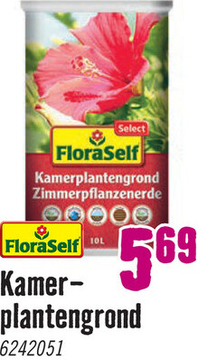 Aanbieding: FLORASELF Select Potgrond kamerplanten 10 liter