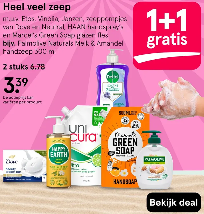 Aanbieding: Heel veel zeep