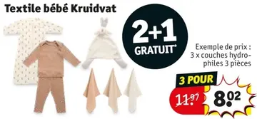 Offre: Textile bébé Kruidvat