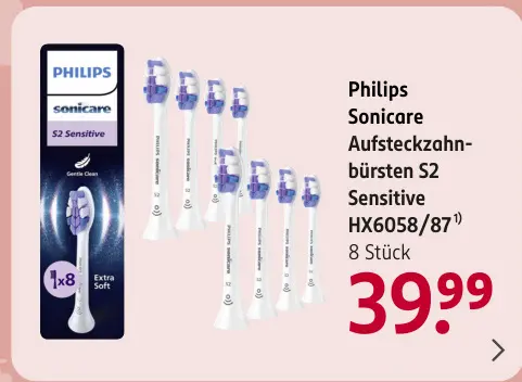 Aanbieding: Philips Sonicare Aufsteckzahnbürsten S2 Sensi