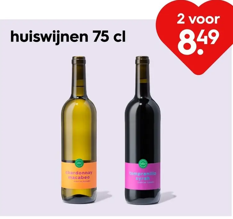 Aanbieding: huiswijnen