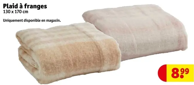 Offre: Plaid à franges