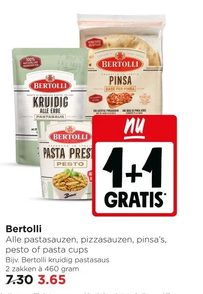 Aanbieding: Bertolli Alle pastasauzen, pizzasauzen, pinsa