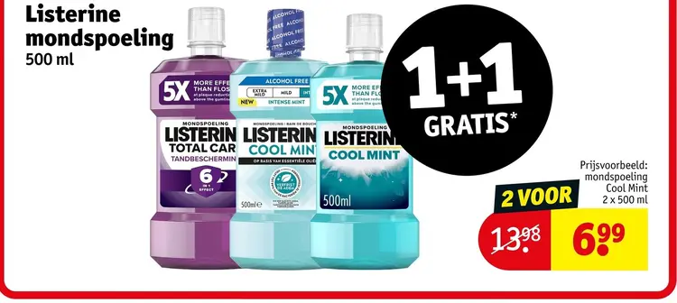 Aanbieding: Listerine mondspoeling