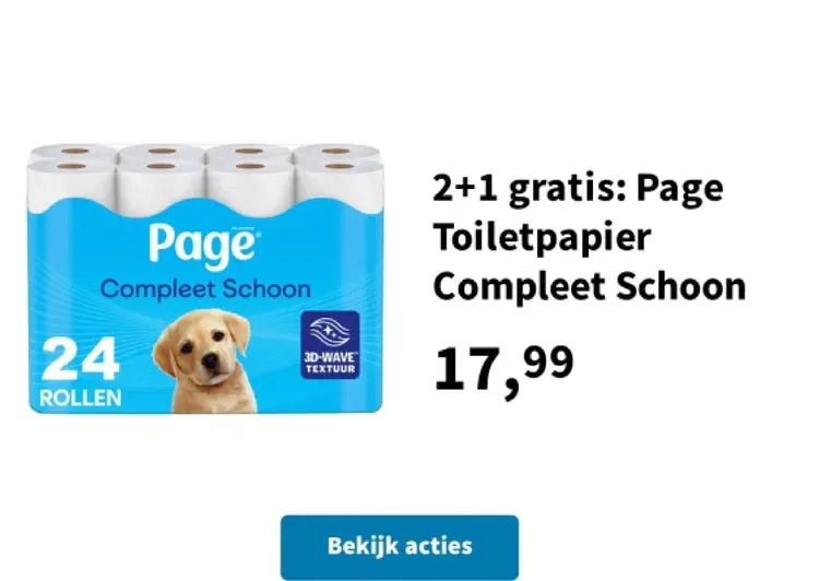 Promotie: Toiletpapier Compleet Schoon